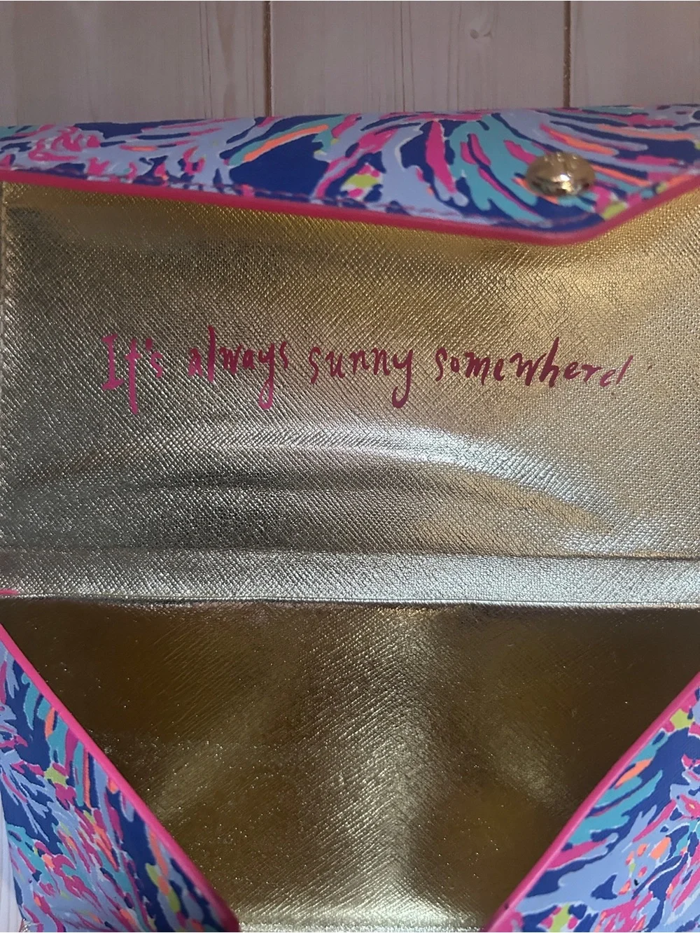 Lilly Pulitzer Sunglass Case  Shrimply Chic Sunnies Floral Vibrant NWOT